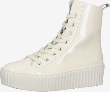 GABOR Lace-Up Ankle Boots in White: front