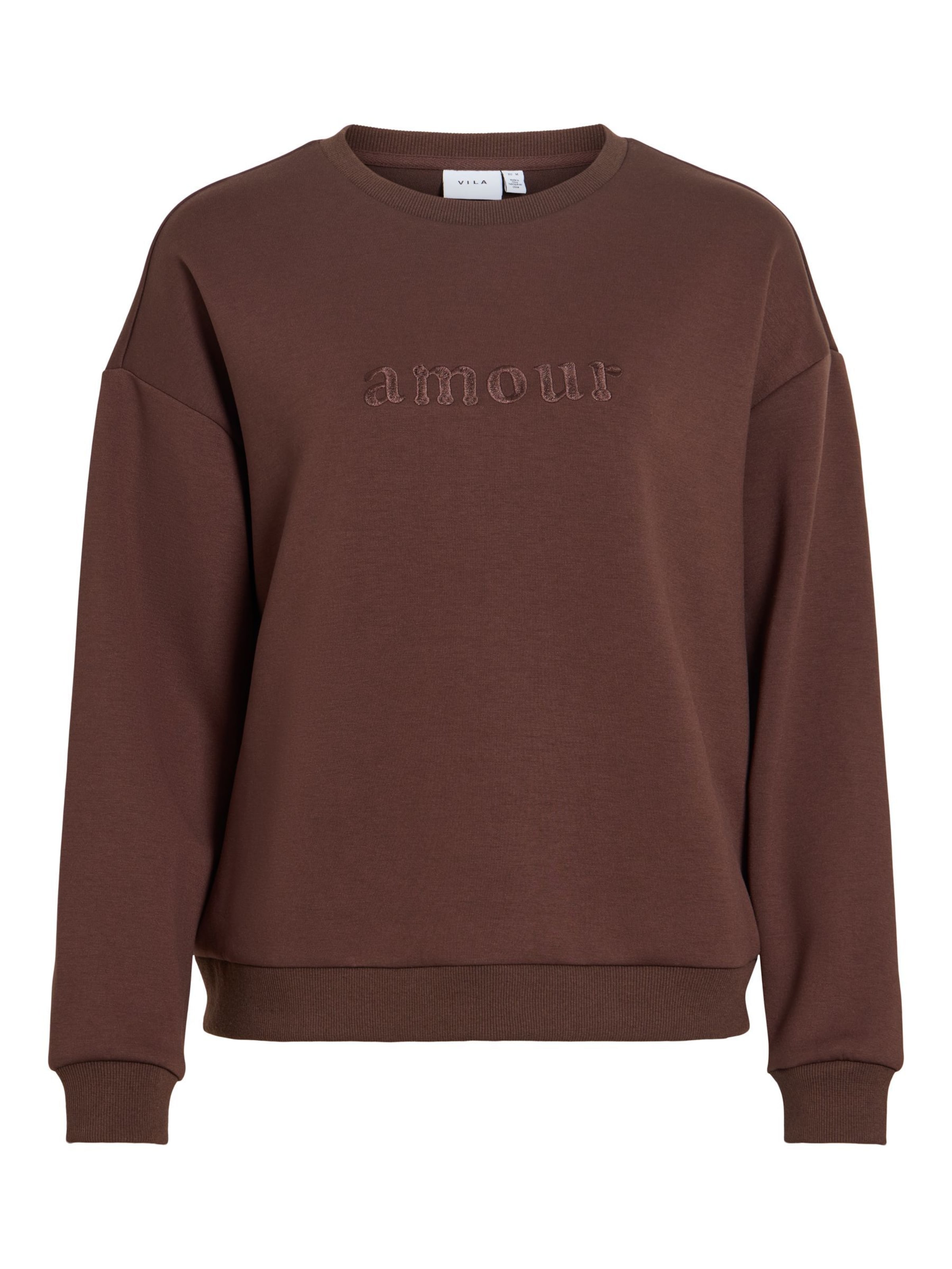 Sweat-shirt 'SANDY' VILA en marron : devant