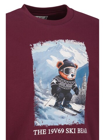 19V69 ITALIA Sweatshirt ' Nico Wintersports 2 ' in Rood