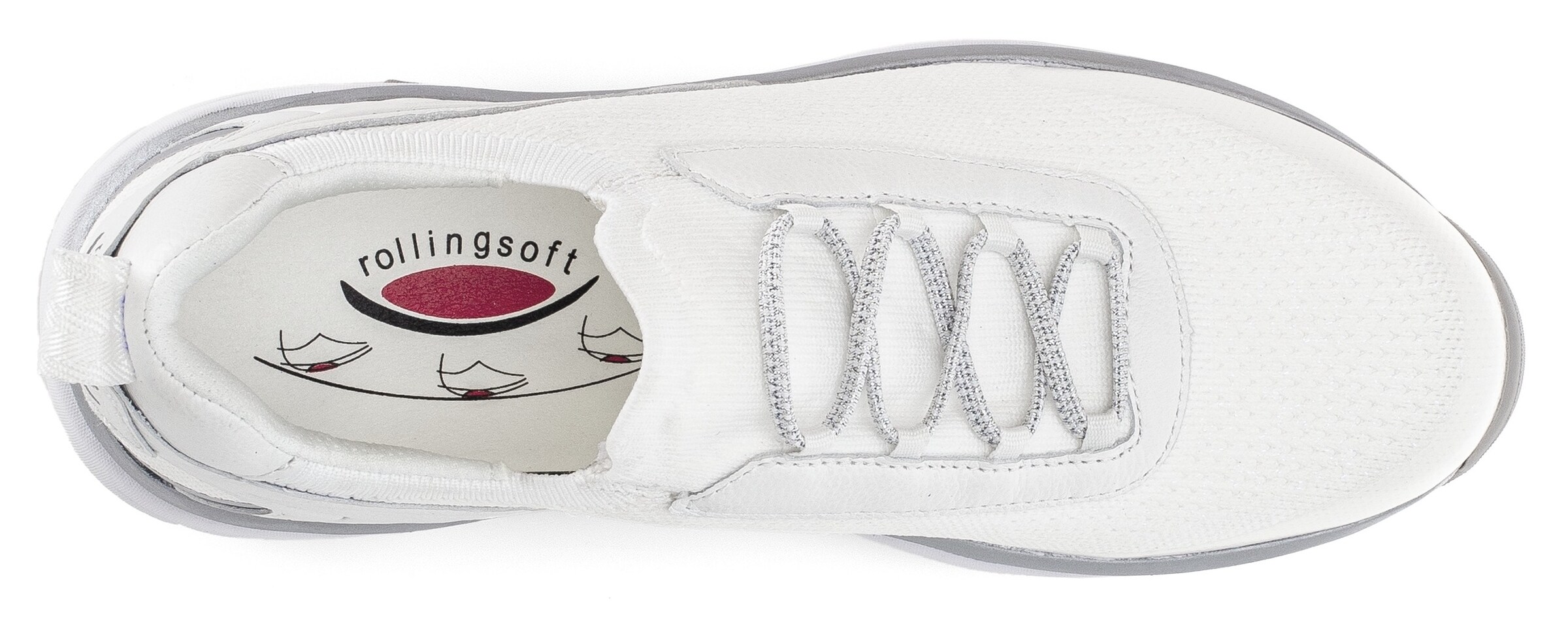 Gabor Rollingsoft Slip-Ons in White