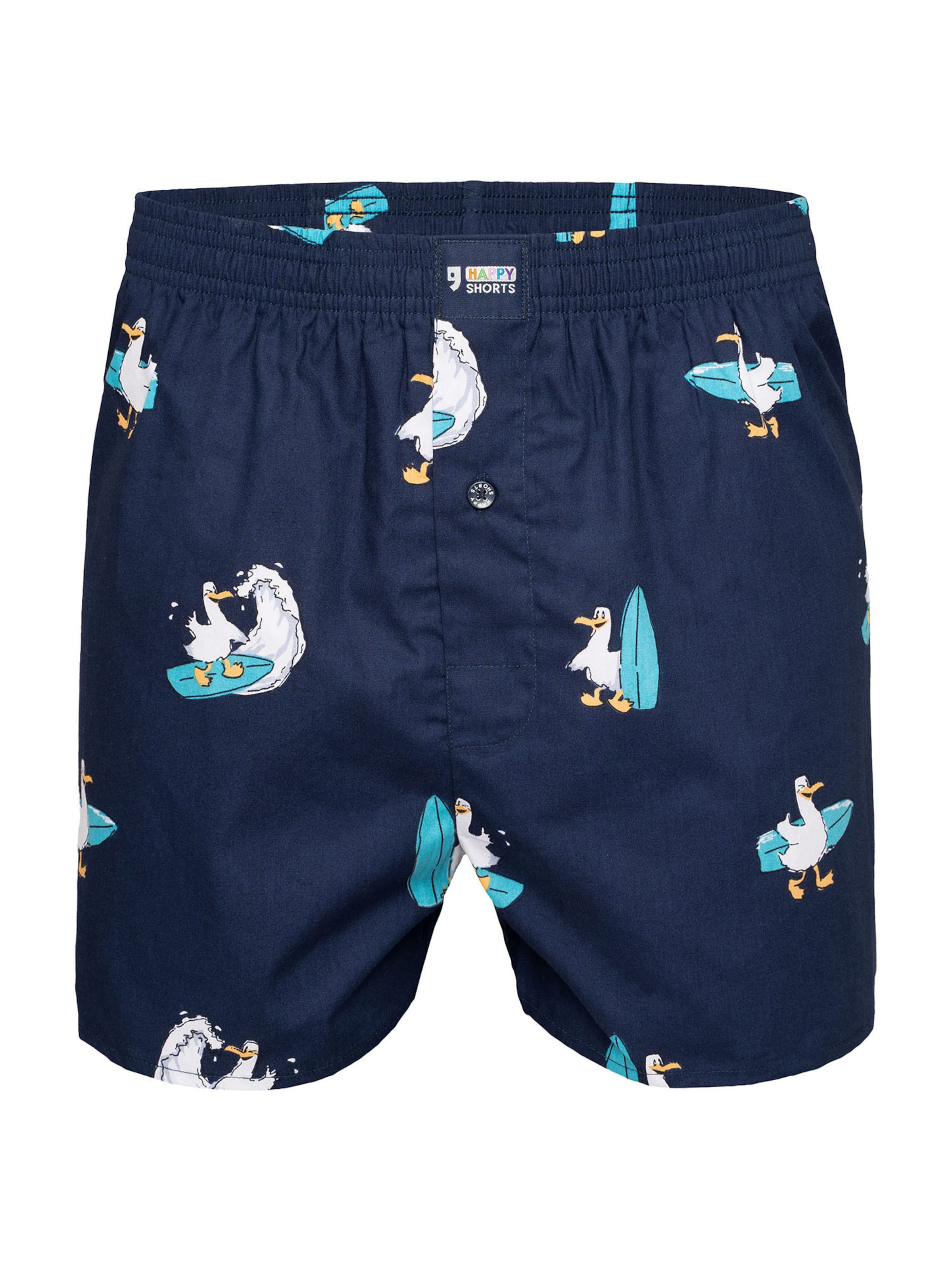 Boxers ' Motive ' Happy Shorts en bleu