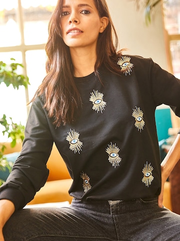 olalook - Sudadera en negro: frente