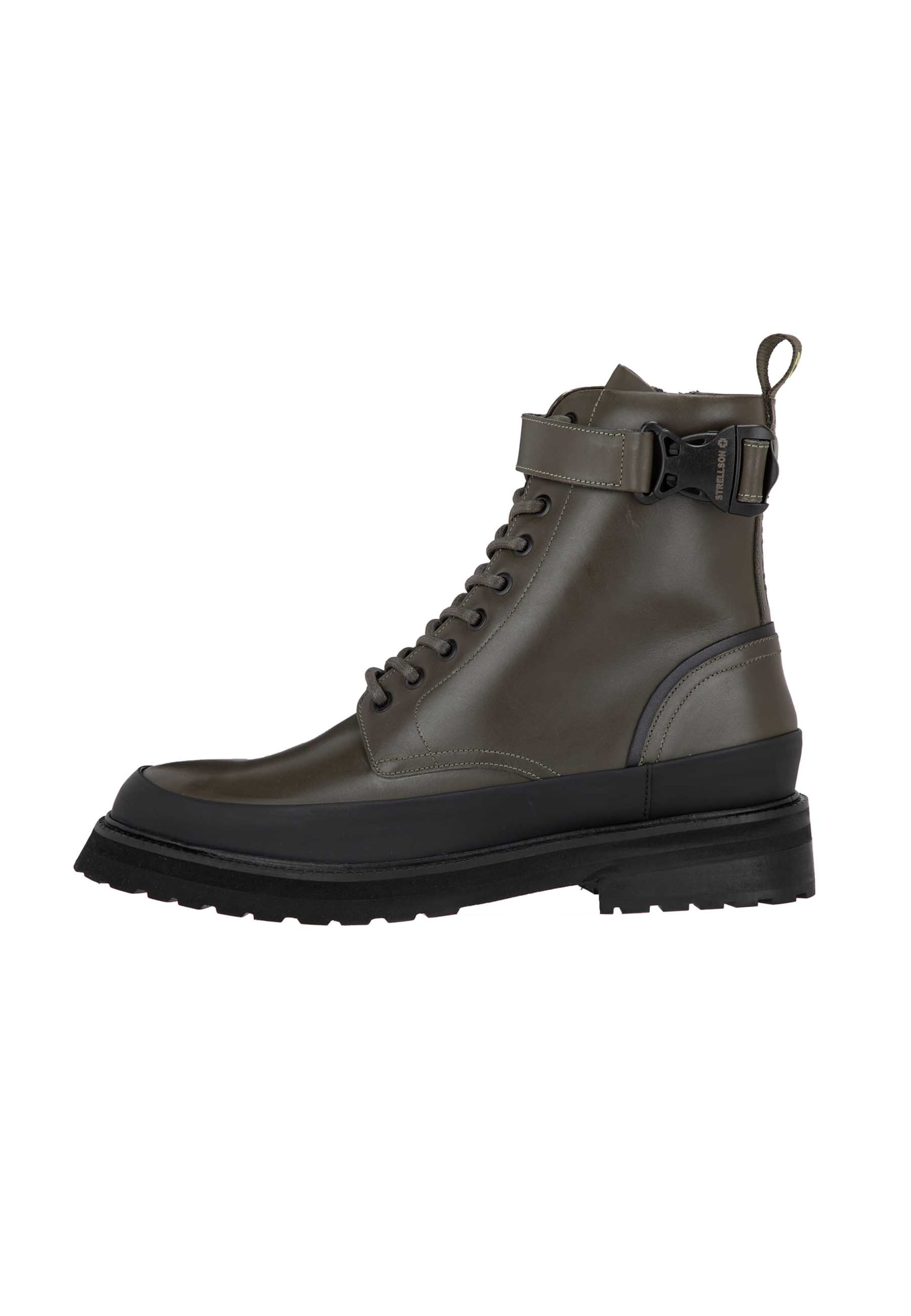 STRELLSON - Botas com atacadores 'Ravenscourt Nimonico' em verde: frente