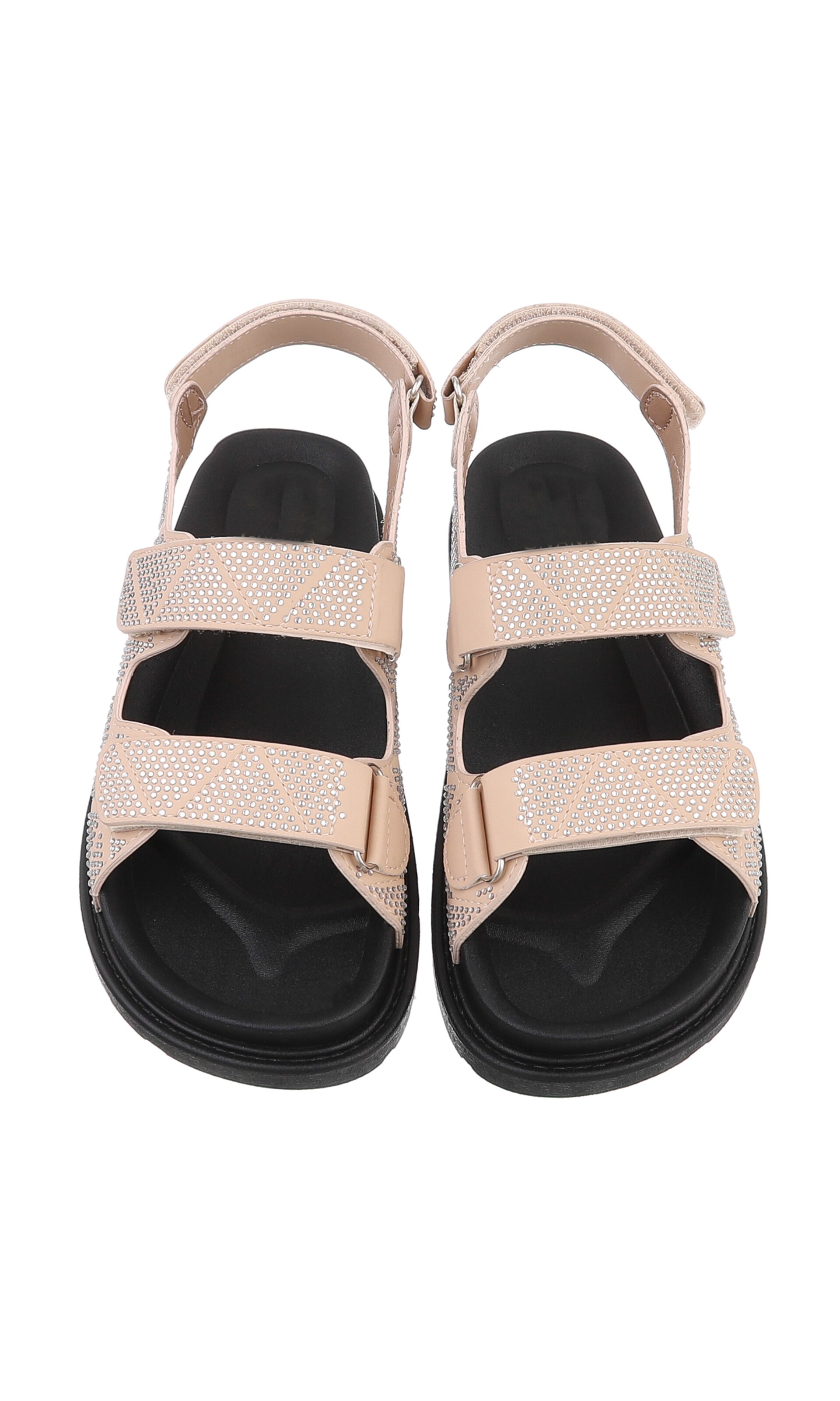 Ital-Design Strap Sandals in Beige