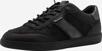 Baskets basses Tamaris en noir : devant