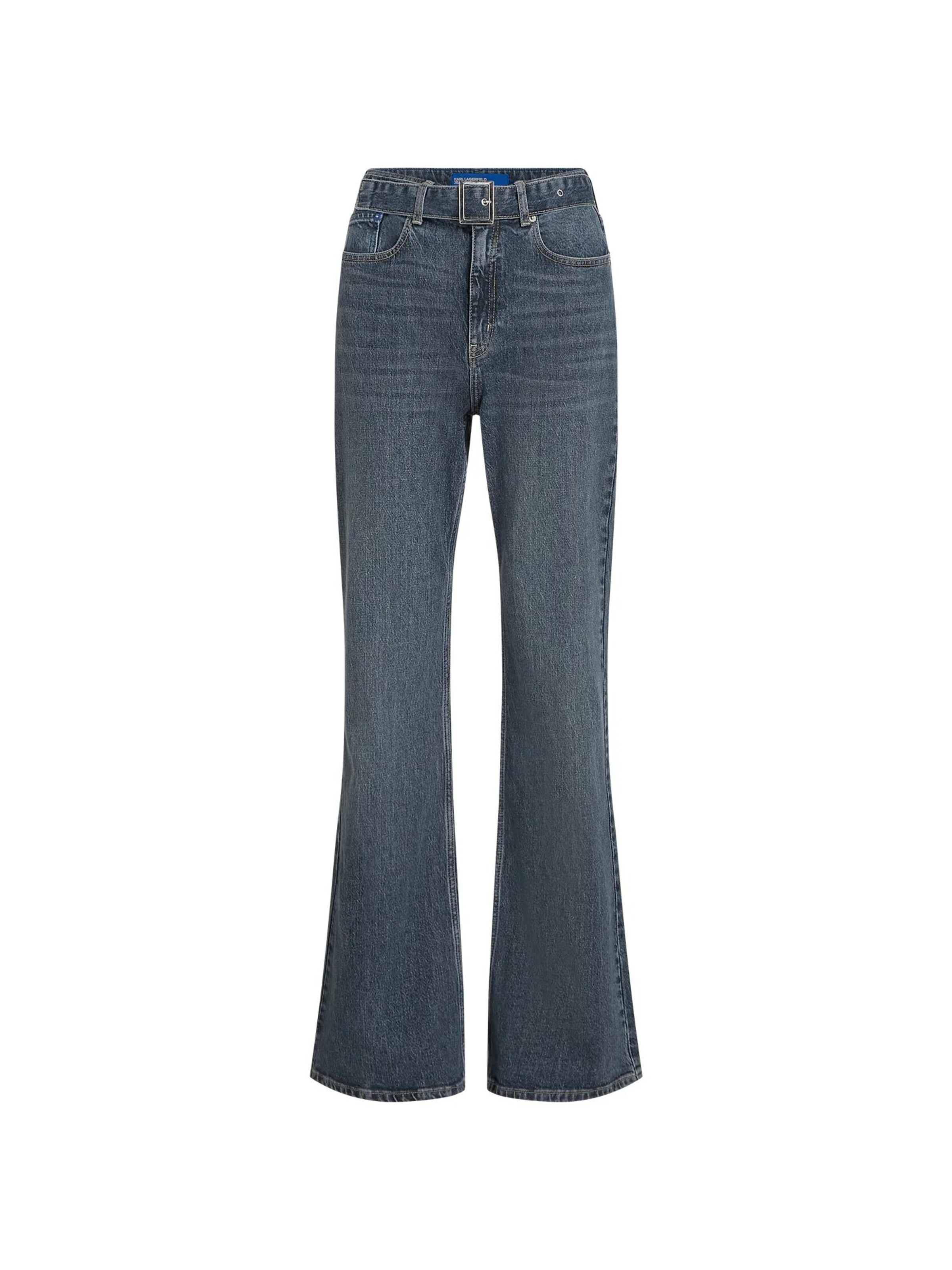 évasé Jean KARL LAGERFELD JEANS en bleu : devant