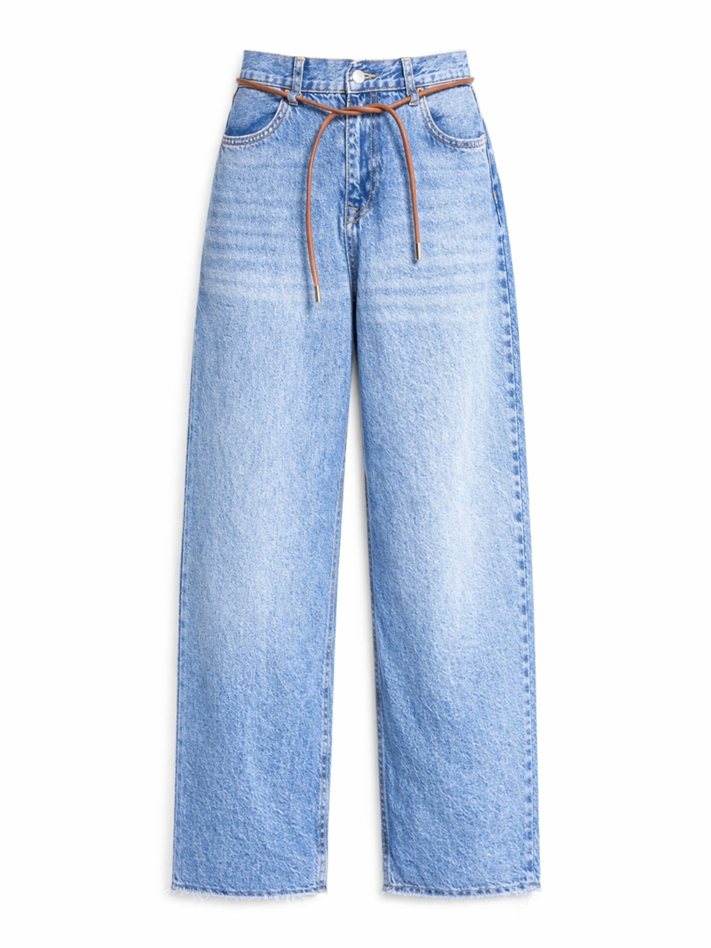 IT'S BASIC Loosefit Jeans 'Loose Mid Rise Jeans (Lenght 26)' in Blauw: voorkant