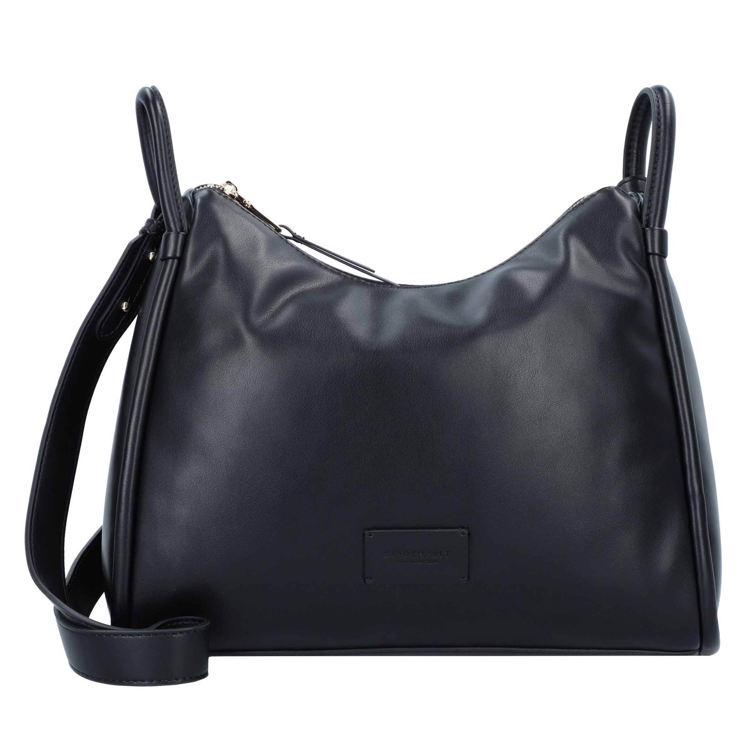 Seidenfelt Schoudertas 'Kaavi' in Zwart: voorkant