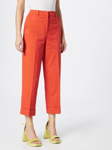 Sisley Regular Pleated Pants in Red: front