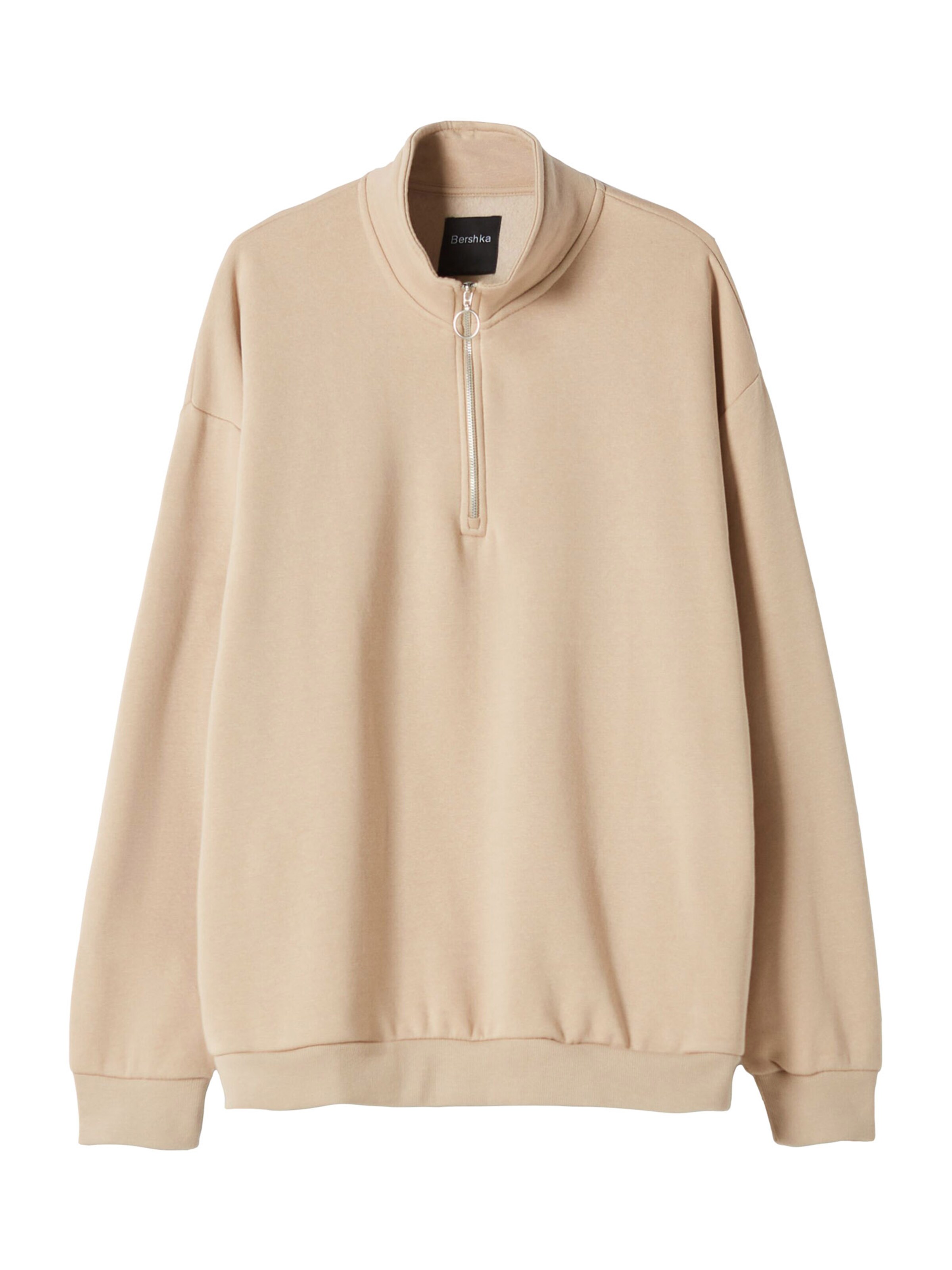Bershka Sweatshirt in Beige: voorkant
