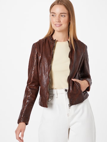 Gipsy Between-season jacket 'Channy' in Brown: front