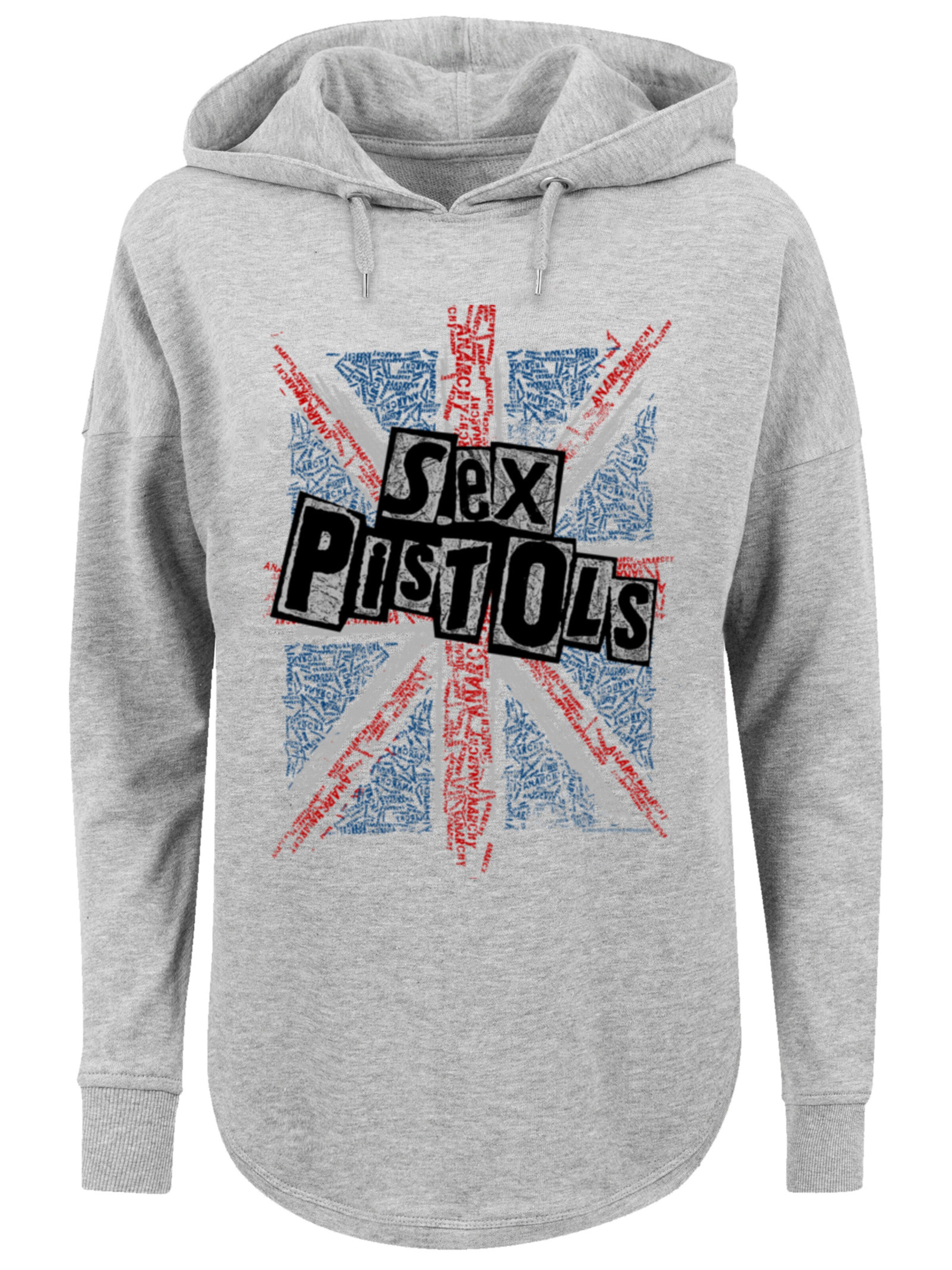 F4NT4STIC Sweatshirt 'Sex Pistols Anarchy Flag' in Grey: front