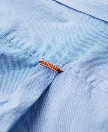 Superdry Slim fit Overhemd in Blauw