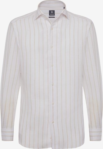 Coupe regular Chemise Boggi Milano en blanc : devant