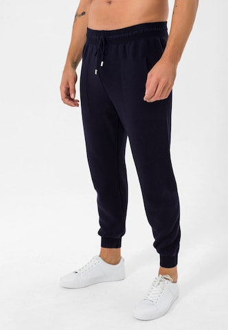 Jimmy Sanders Tapered Trousers in Blue: front