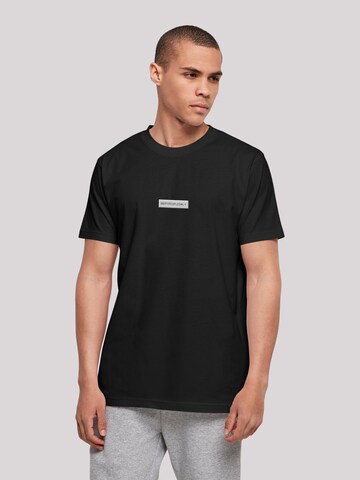 F4NT4STIC Shirt 'Happy People Only Good Vibes' in Zwart: voorkant