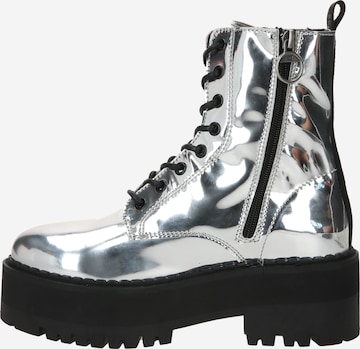 Tommy Jeans Snørestøvletter i sølv
