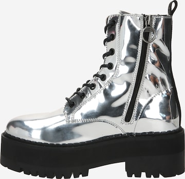 Tommy Jeans Schnürstiefelette in Silber