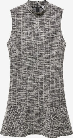 MANGO Stickad klänning 'ALEXIA' i grå: framsida