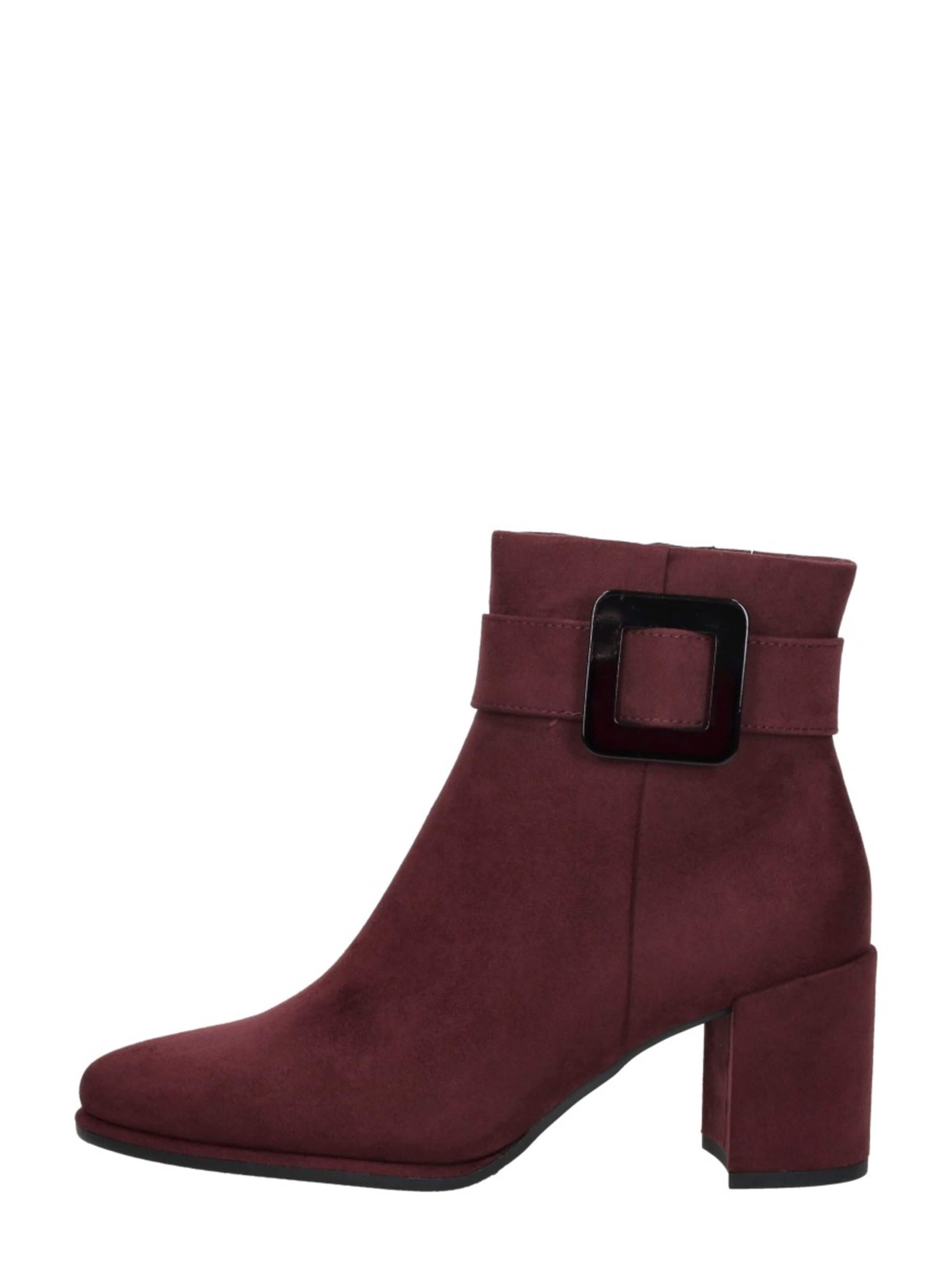 MARCO TOZZI Boots 'Enkellaarsjes Hak' in Rood: voorkant
