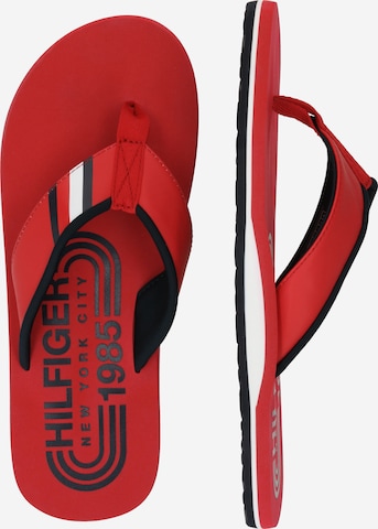 TOMMY HILFIGER Teenslippers in Rood