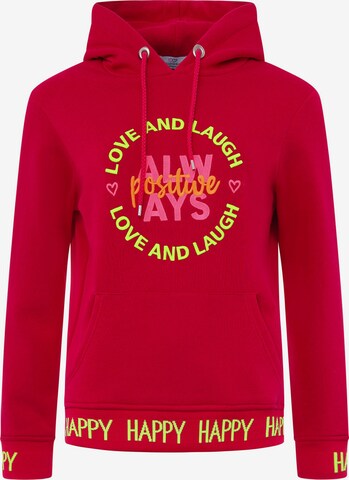 Zwillingsherz Sweatshirt 'Victoria' in Red: front