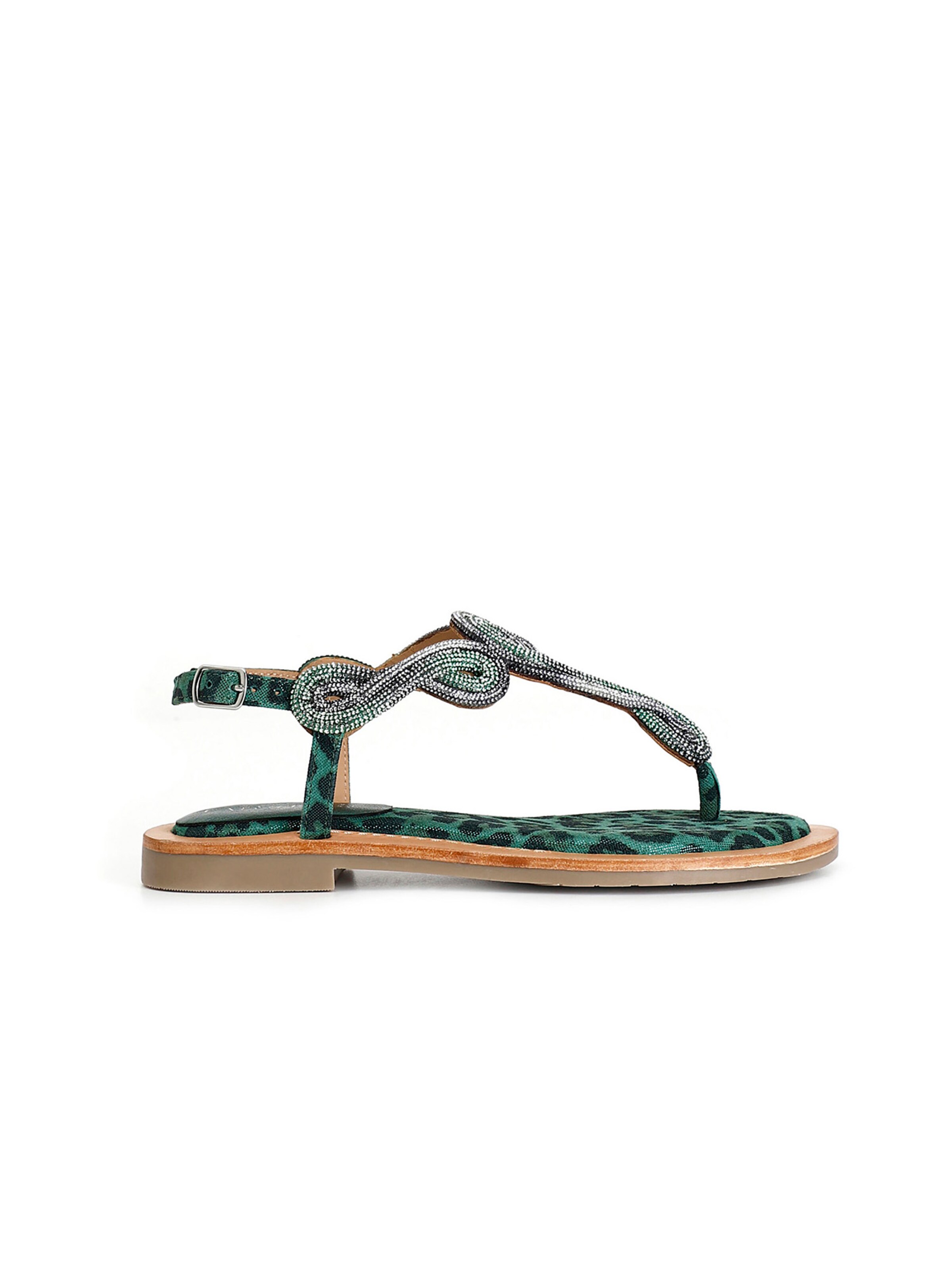 CAFè NOIR Sandalen met riem in Groen