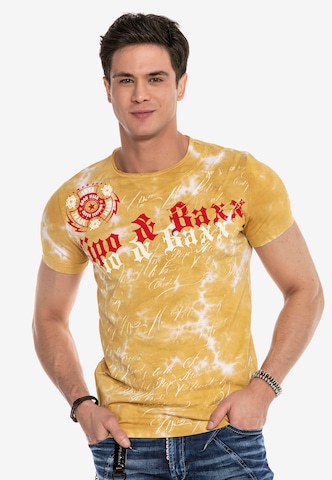 CIPO & BAXX Shirt in Geel: voorkant