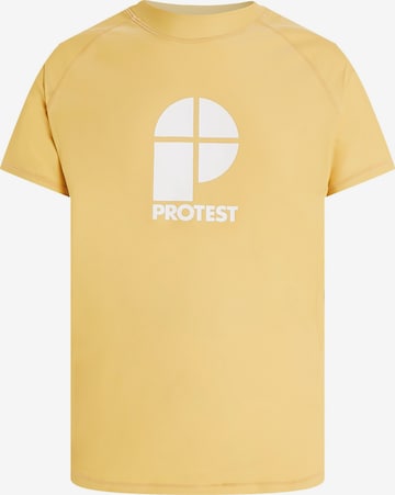 PROTEST Functioneel shirt 'PRTCATER' in Geel: voorkant