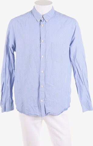 H&M Button Up Shirt in XL in Blue: front