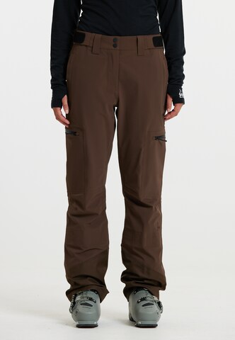 SOS Regular Workout Pants 'Lipno' in Brown: front