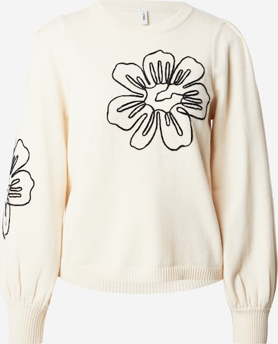 ONLY Pulover 'ONLMAGNOLIA' u ecru/prljavo bijela / crna, Pregled proizvoda