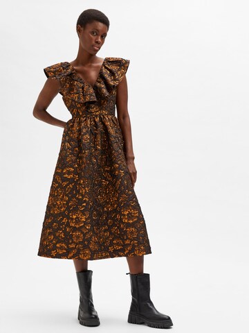 SELECTED FEMME Dress 'Andrina' in Brown