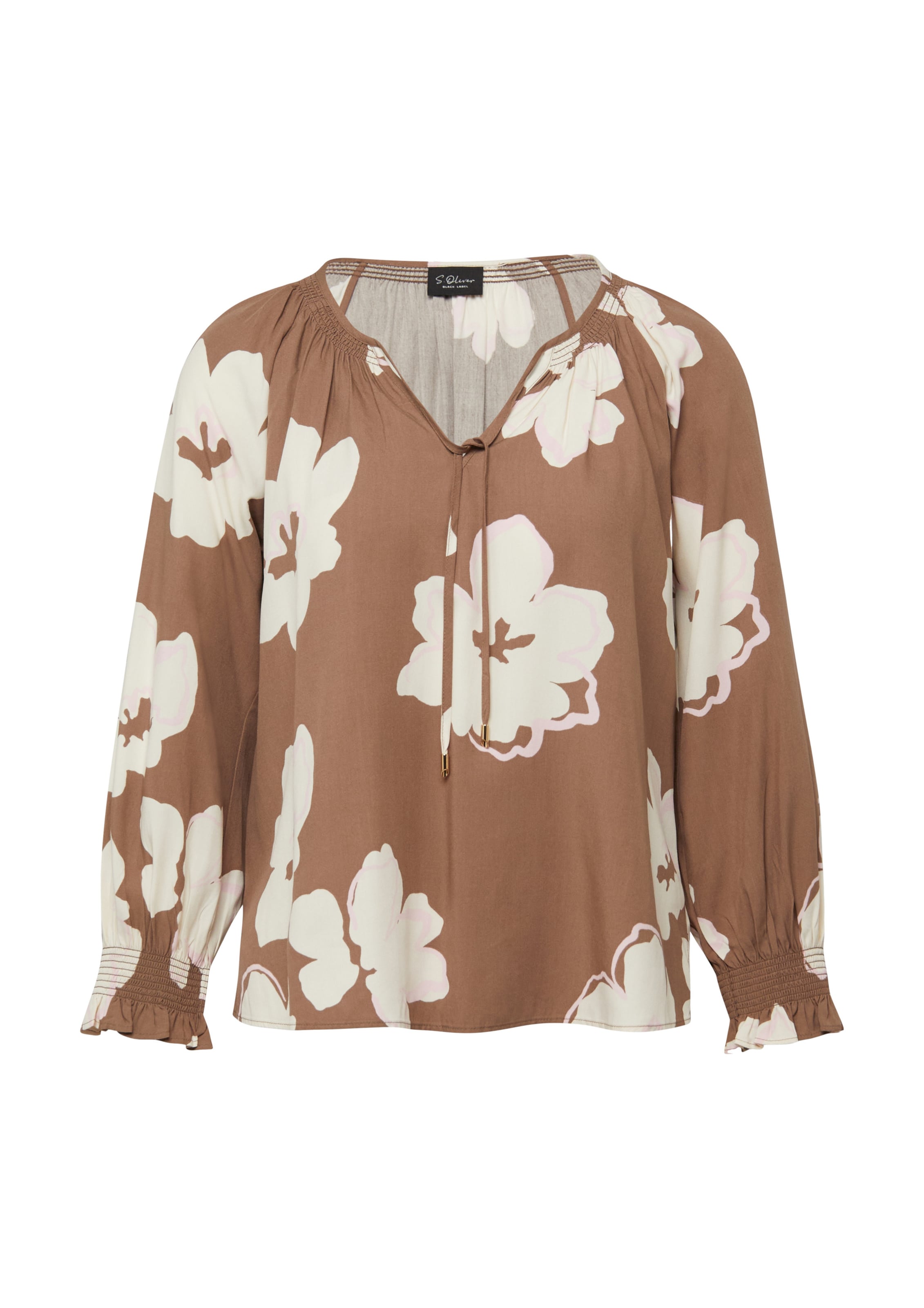 s.Oliver Blouse in Bruin: voorkant