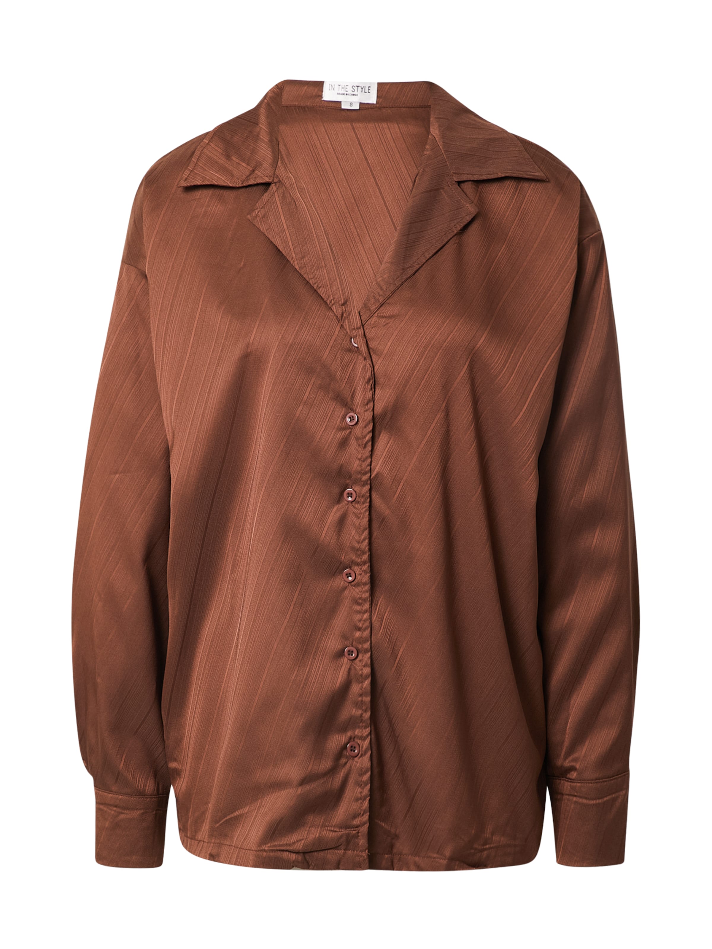 In The Style Bluse in Braun: Vorderseite