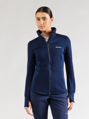 COLUMBIA Funktsionaalne fliisjakk 'Roffe Ridge III', värv sinine: eest vaates