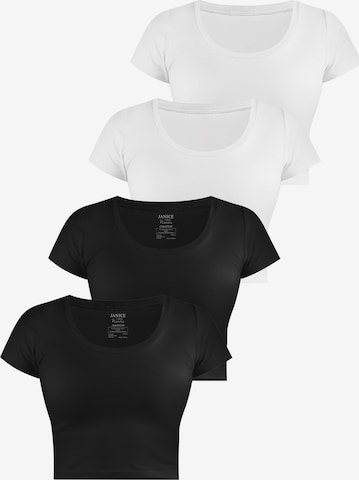 Janice Shirt 'Nantes' in Schwarz: Vorderseite