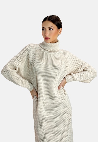 Elara Strickkleid in XS-XL in beige, Produktansicht