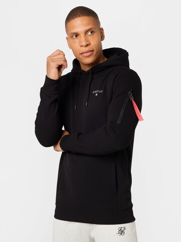 SikSilk Sweatshirt in Black: front