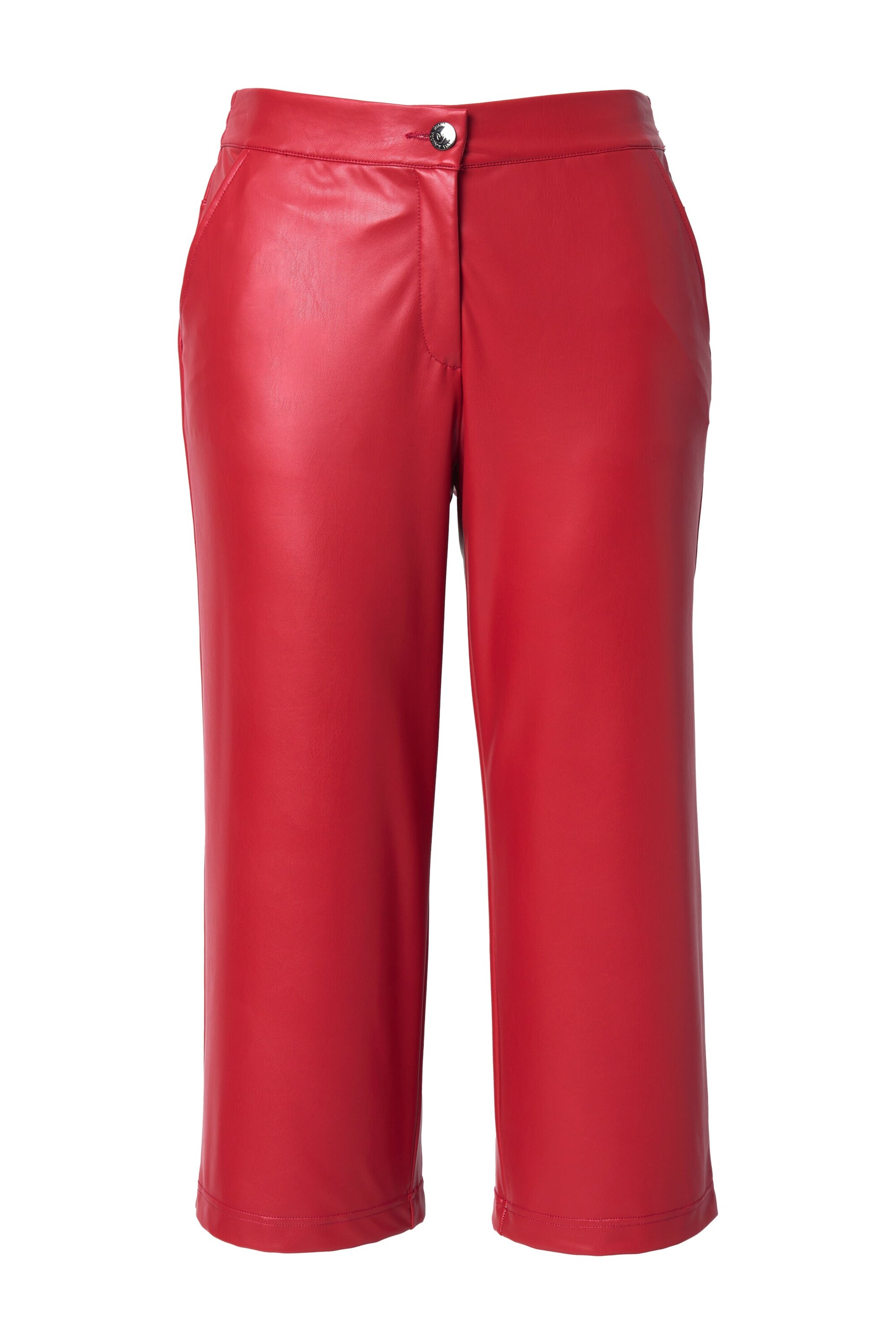 MIAMODA Wide leg Chino trousers in Red: front