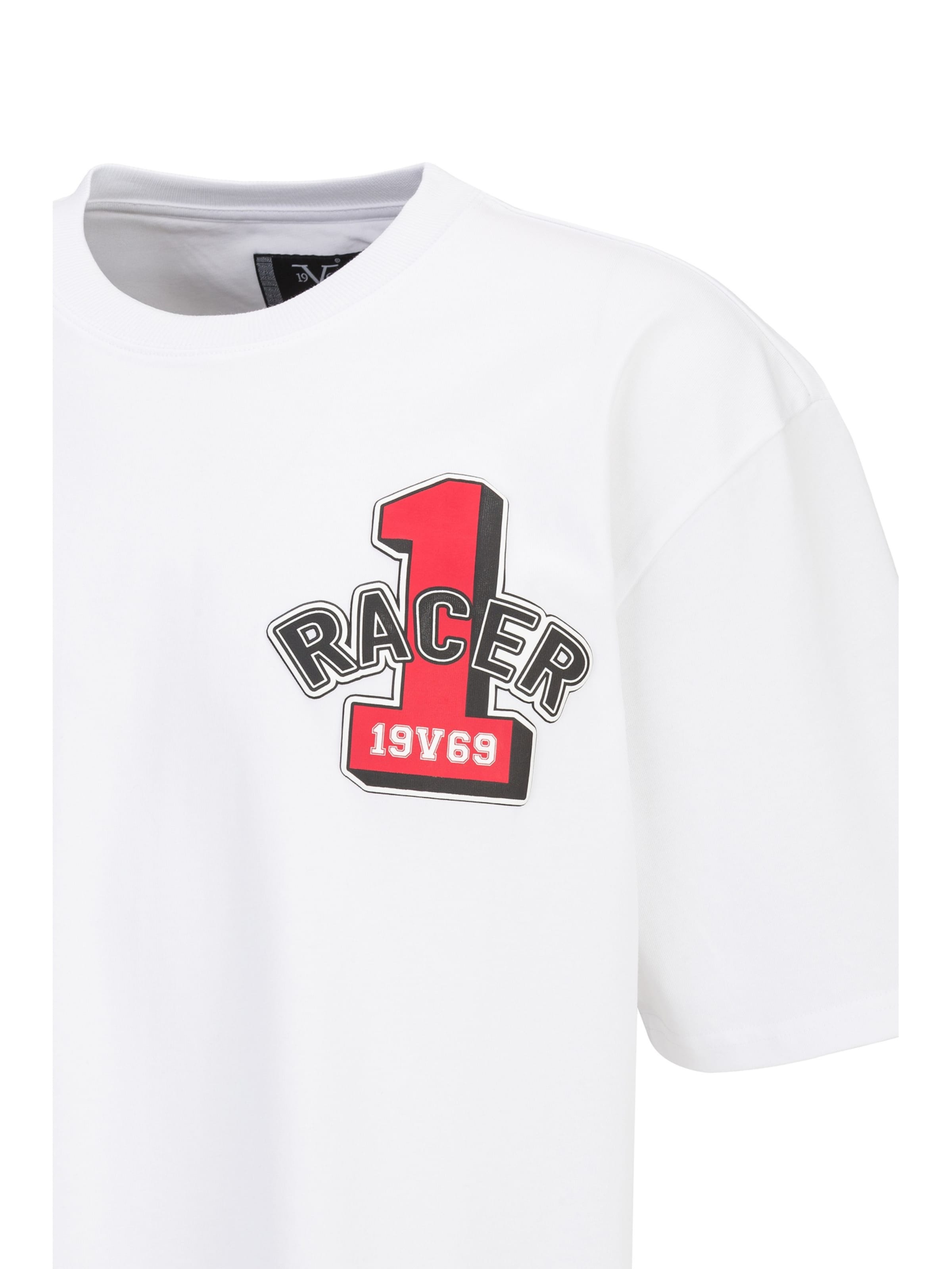 19V69 ITALIA - Camiseta 'Tamaro Racing' en blanco