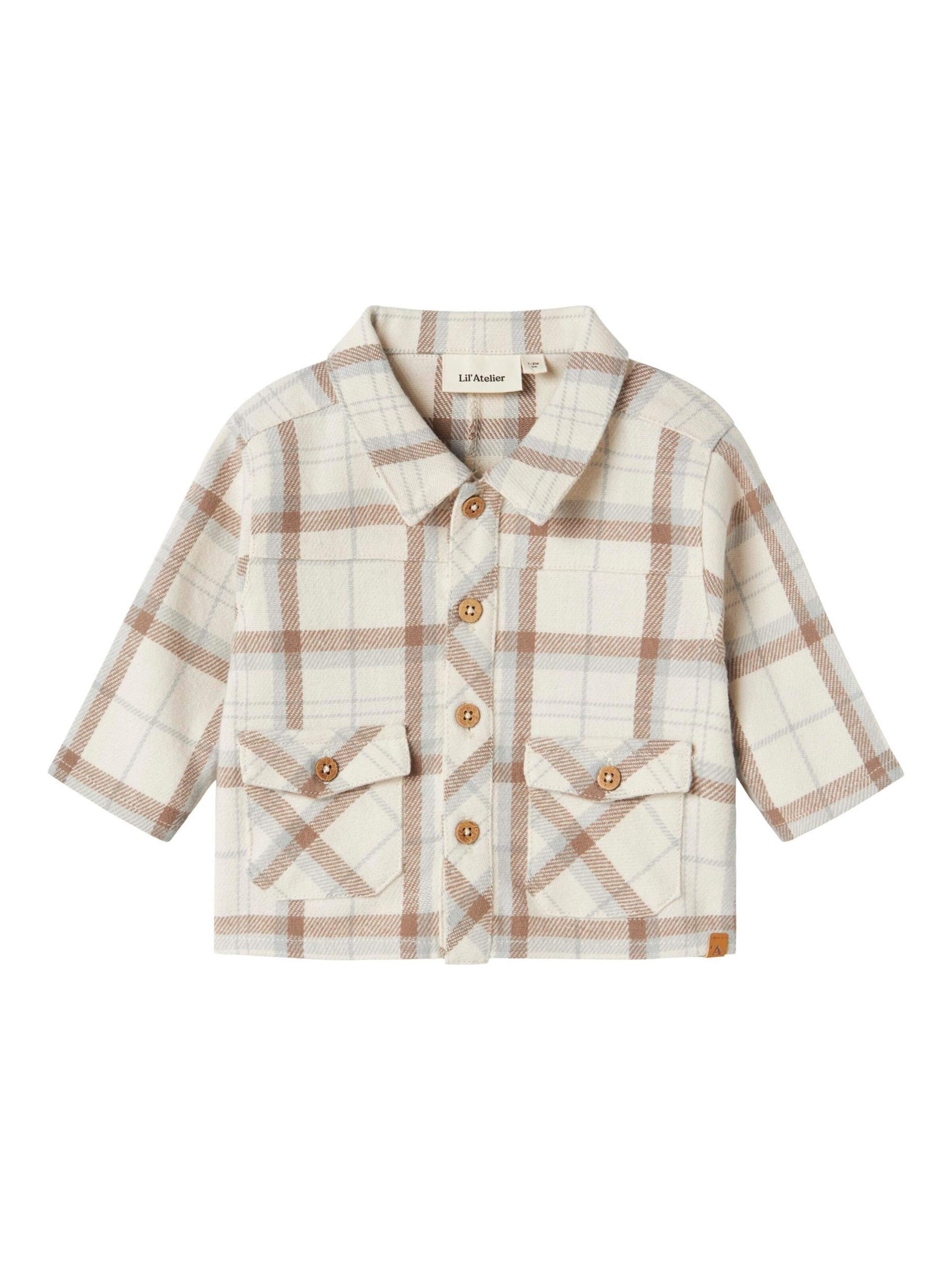 Lil'Atelier - Ajuste regular Camisa en blanco: frente