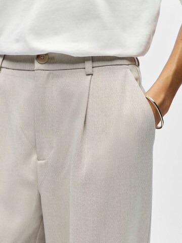 OBJECT - Pierna ancha Pantalón plisado en beige