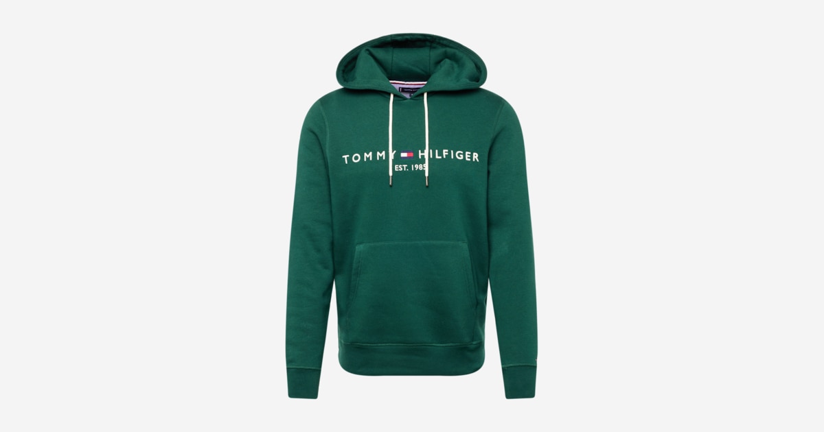 TOMMY HILFIGER Ajuste regular Sudadera en Verde Oscuro ABOUT YOU