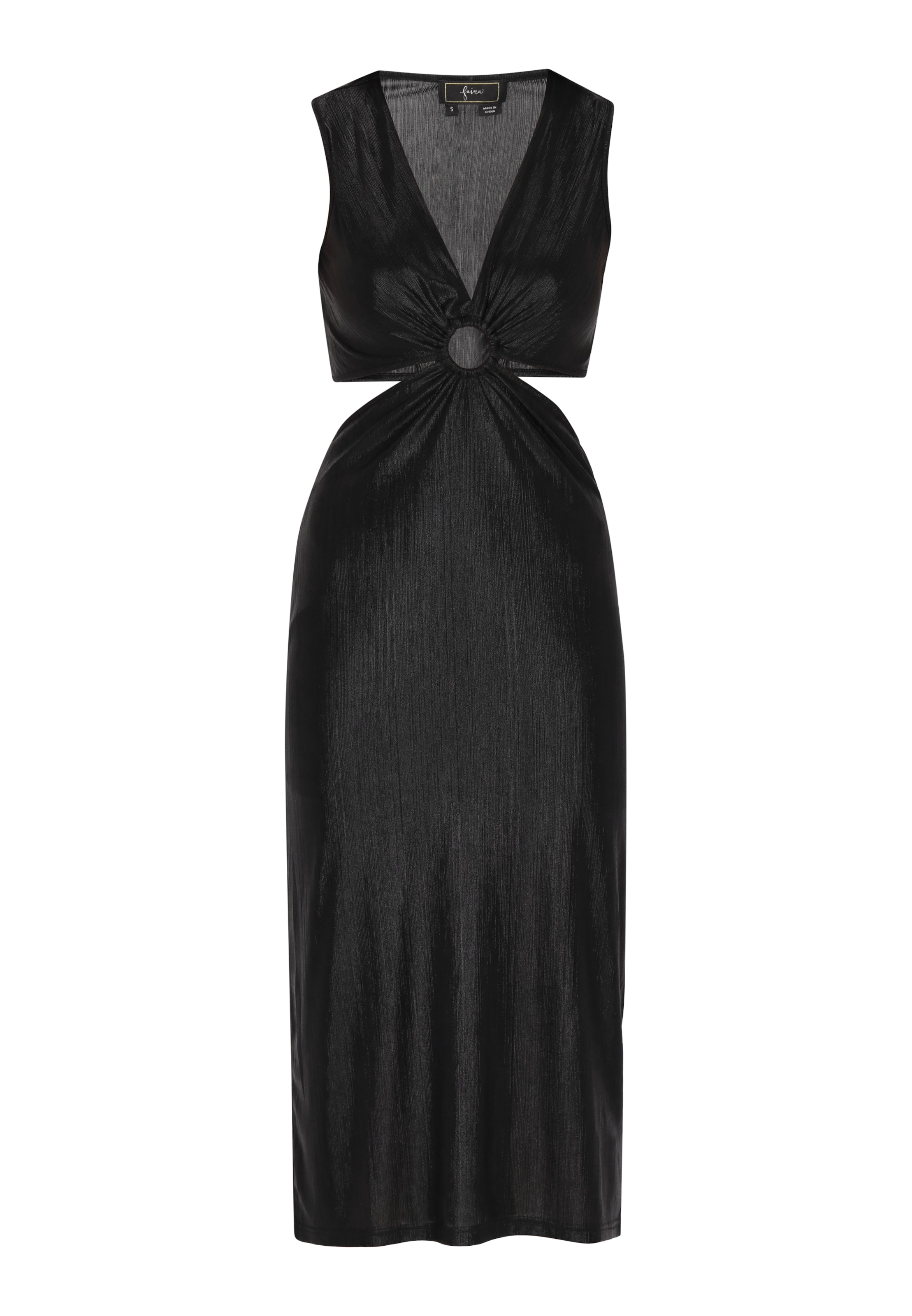Robe de cocktail faina en noir : devant