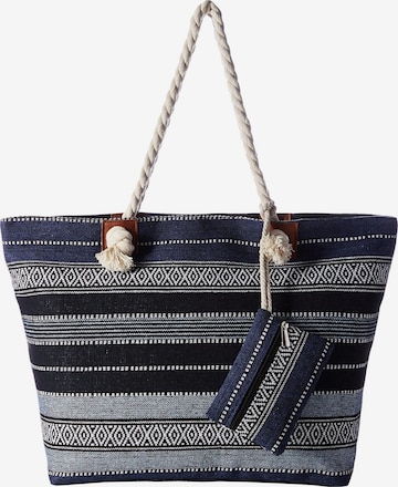 DonDon Beach Bag 'DonDon Strandtasche mit Reißverschluss Shopper Beach bag Badetasche - Paisley' in Black: front