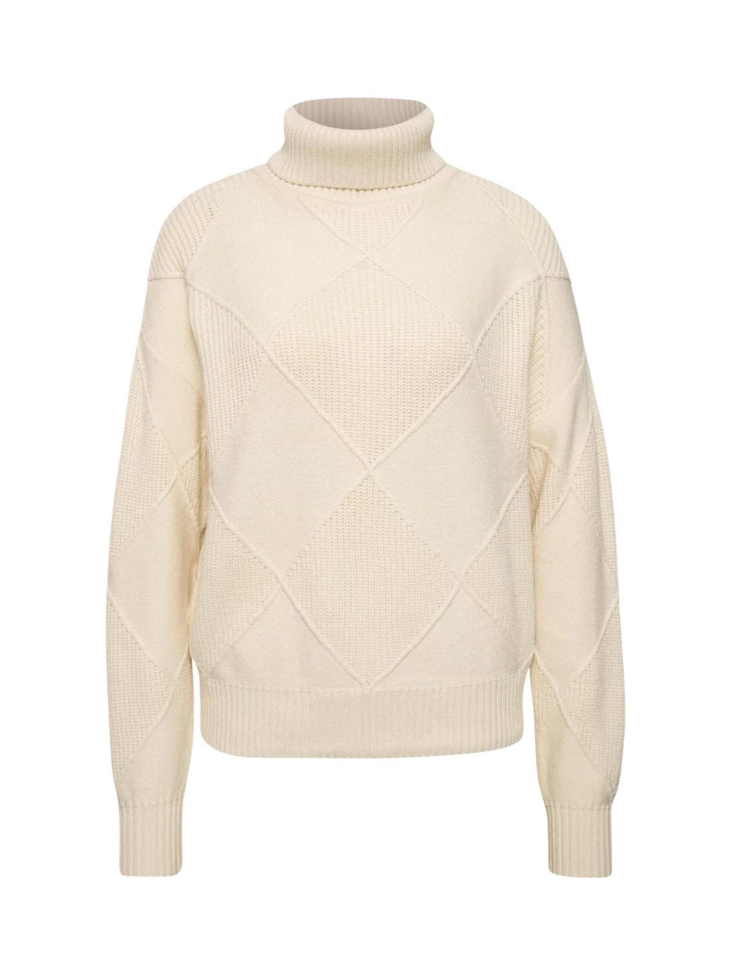 Pullover 'LTD QR_cosy structure 303972' di STREET ONE in beige: frontale