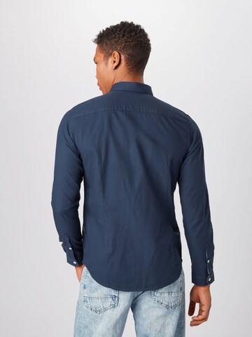 TOM TAILOR Slim Fit Hemd in Blau