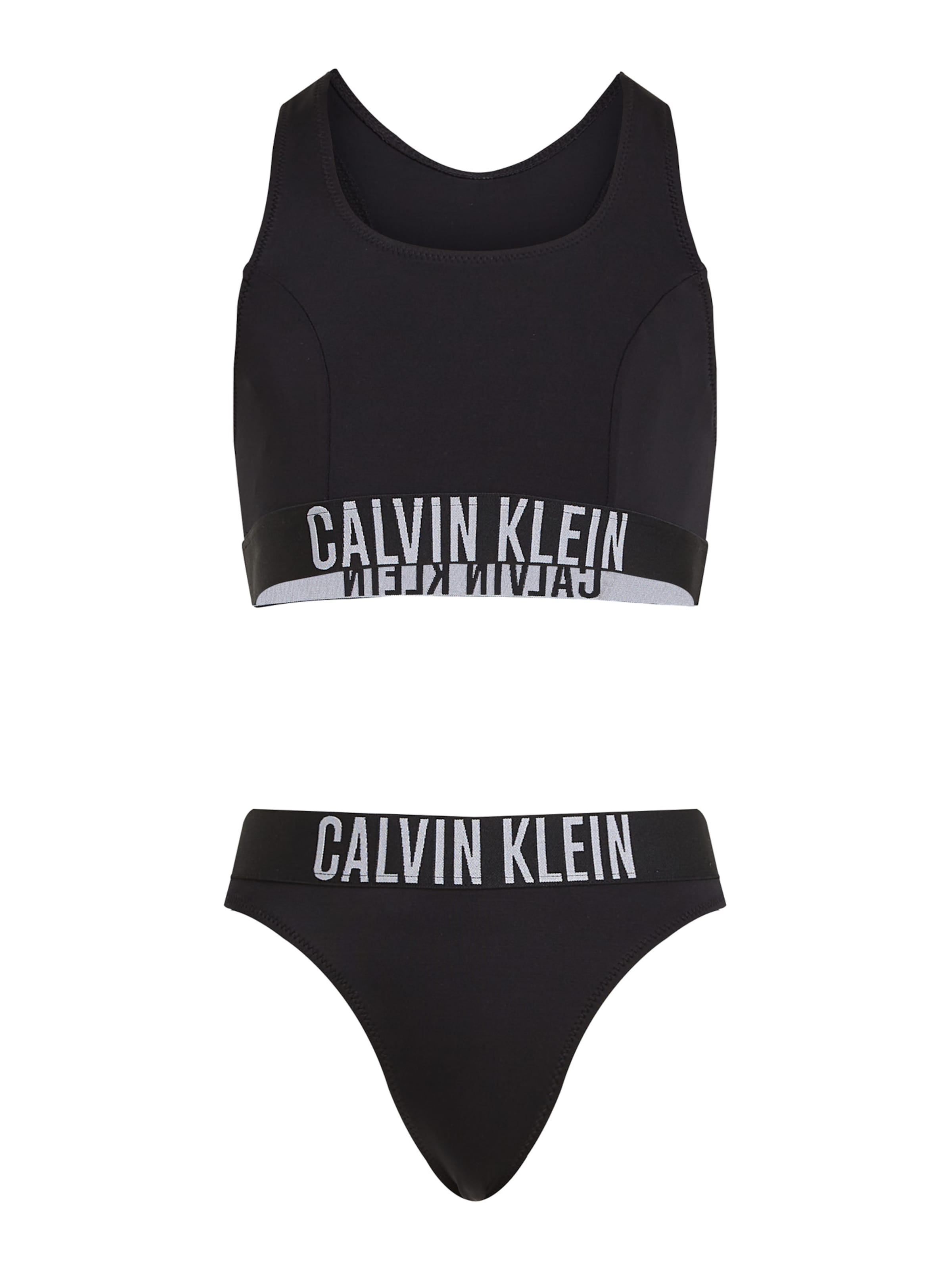 Calvin Klein Swimwear Bustier Bikini i sort: forside