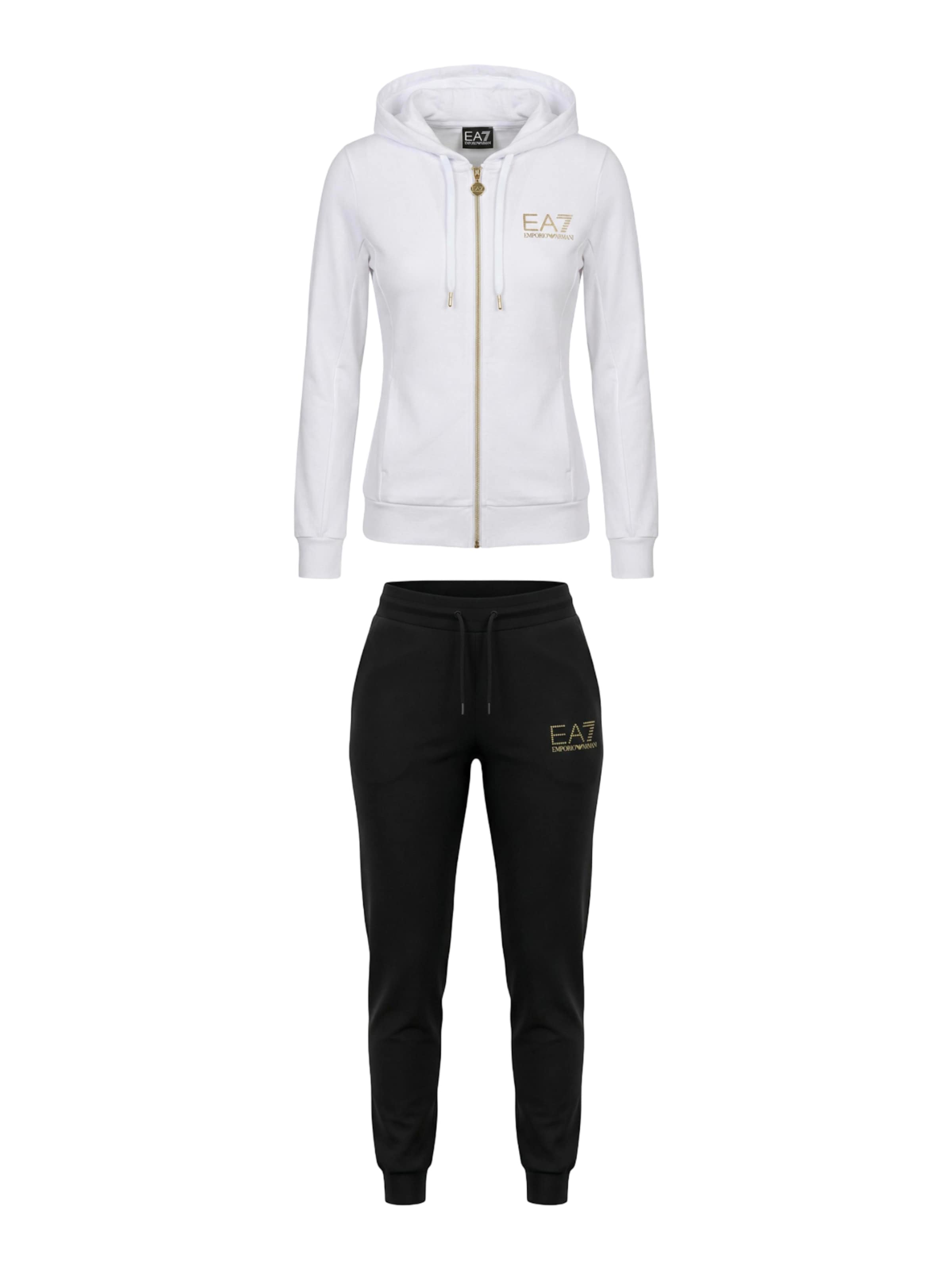 Coupe slim Pantalon de sport '8NTV51 TJ9RZ' EA7 Emporio Armani en blanc